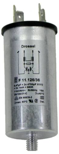 Eichhoff F011-126/036 F011-126/036 Zavarszűrő 110 V/AC, 250 V/AC 16 A 1 mH 1 db