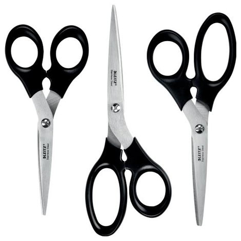 Leitz 54260095 Univerzális Univerzális olló Jobbkezes, Balkezes 165 mm, 185 mm, 205 mm Fekete 2. kép