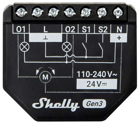 Shelly 2PM Gen3 Vezeték nélküli kapcsoló működtető Bluetooth, Wi-Fi 2. kép