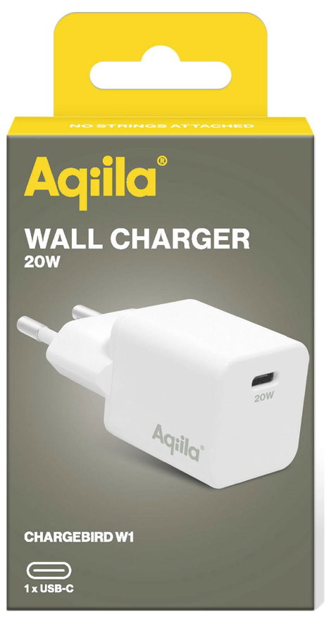 Aqiila W1 USB-s töltőkészülék 20 W Beltér, Aljzat dugó Kimeneti áram (max.) 3 A USB-C® Kimenetek szá 2. kép