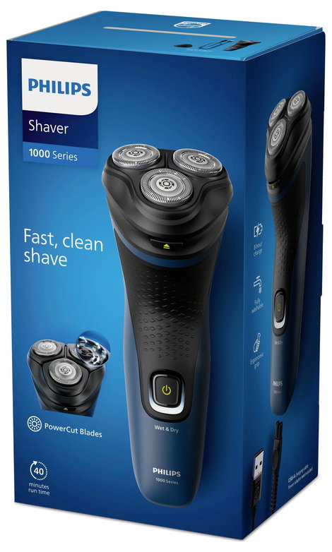 Philips Bodycare S1151/00 Rotációs borotva Fekete/kék 2. kép