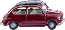 Wiking 009908 H0 Személygépkocsi modell Fiat 600, borvörös