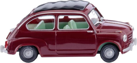 Wiking 009908 H0 Személygépkocsi modell Fiat 600, borvörös