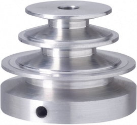 Lépcsős ékszíjtárcsa, alu, Ø 6 mm  tárcsa Ø 25/30/40 mm, Modelcraft