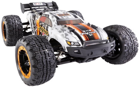 Reely JoVage 4x4 V2 Narancs/fehér Brushed 1:16 RC modellautó Elektro Truggy 4WD RtR 2,4 GHz Akkuval  2. kép