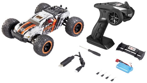 Reely JoVage 4x4 V2 Narancs/fehér Brushed 1:16 RC modellautó Elektro Truggy 4WD RtR 2,4 GHz Akkuval  9. kép