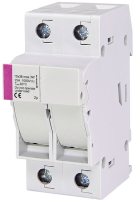 ETI 002540203 EFH 10 DC 2p Biztosíték tartó Alkalmas Finombiztosíték 10.3 x 38 mm 25 A 1000 V 1 db