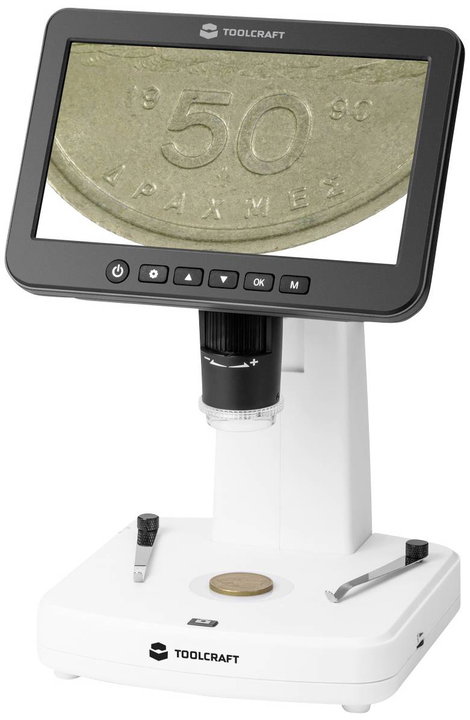 TOOLCRAFT TO-9407067 Digitális mikroszkóp 300 x Beeső fény, Átvilágítás 2. kép