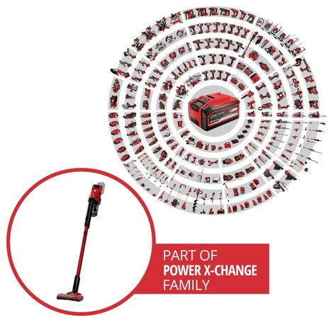 Einhell Power X-Change TE-SV 18 Li-Solo Porszívó Akku nélkül, töltő nélkül, Porzsák nélkül 3. kép