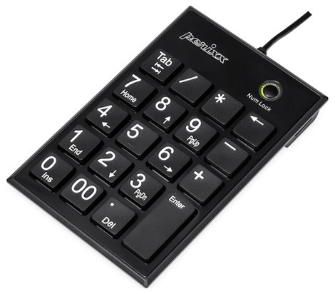 Perixx PERIPAD-202 U B Számtömb Vezetékes Fekete 2. kép