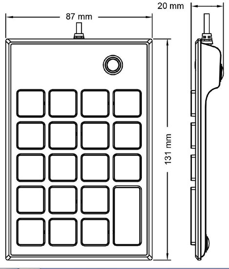 Perixx PERIPAD-202 U B Számtömb Vezetékes Fekete 6. kép