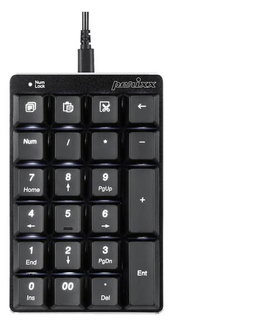 Perixx PERIPAD-303 B Számtömb Vezetékes Világít Fekete