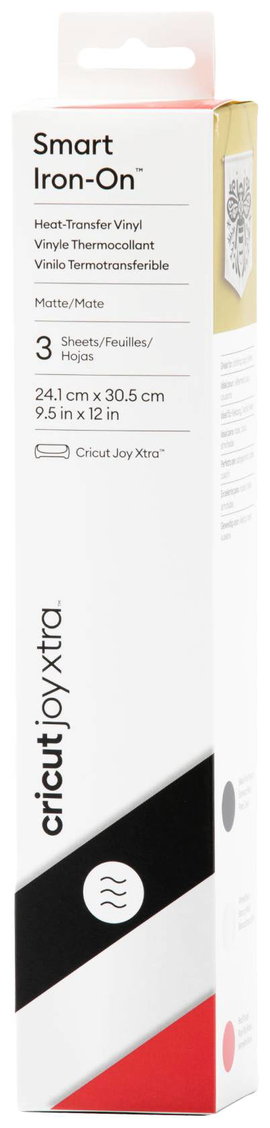 Cricut Smart Iron-On Joy Xtra Fólia készlet Vágási szélesség 30.5 cm Fehér, Fekete, Piros