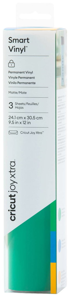 Cricut Smart Vinyl Permanent Joy Xtra Fólia készlet Vágási szélesség 30.5 cm Fűzöld, Tengerkék, Kuko