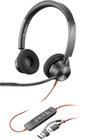HP Poly Blackwire C3320 Számítógép On Ear headset Vezetékes Stereo Fekete mikrofon zajelnyomás Heads bélyegkép
