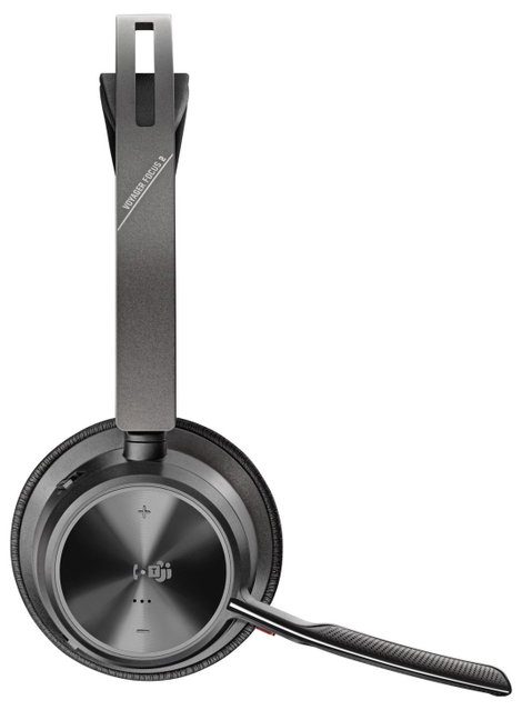 HP Poly Voyager Focus 2 Számítógép On Ear headset Bluetooth® Stereo Fekete Noise Cancelling Headset