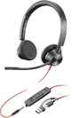 HP Poly Blackwire C3325-M Számítógép On Ear headset Vezetékes Stereo Fekete mikrofon zajelnyomás Hea bélyegkép