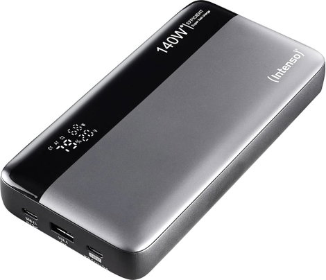 Intenso HE25000 Powerbank 25000 mAh Quick Charge, Power Delivery LiPo USB-A, USB-C® Fekete