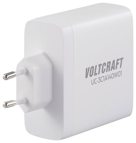 VOLTCRAFT UC-3C1A140W01 USB-s töltőkészülék 140 W Aljzat dugó Kimeneti áram (max.) 5 A USB-A, USB-C® 4. kép