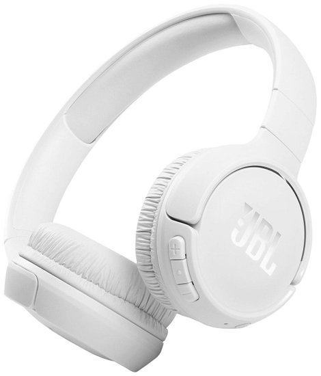JBL Tune 510BT On Ear fejhallgató Bluetooth® Fehér Headset, Összehajtható, Elemtöltés kijelzés, Mikr