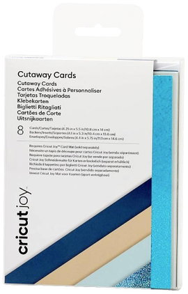 Cricut Joy™ Cutaway Cards Kártya készlet Bézs, Türkiz (fényes), Sötétkék, Világoskék