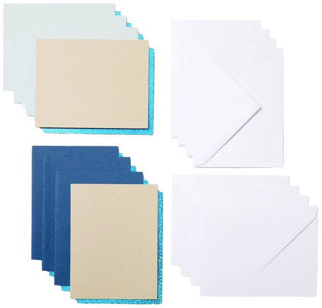 Cricut Joy™ Cutaway Cards Kártya készlet Bézs, Türkiz (fényes), Sötétkék, Világoskék 2. kép