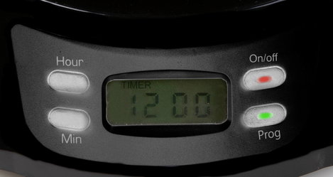 DOMO DO1065K Kávéfőző Fekete, Nemesacél Kapacitás, csésze=12 Kijelző, Időzítőfunkció, Üveg kanna 5. kép