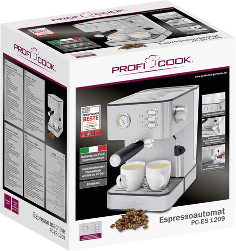 Profi Cook PC-ES 1209 Eszpresszó kávéfőző Nemesacél 850 W 11. kép