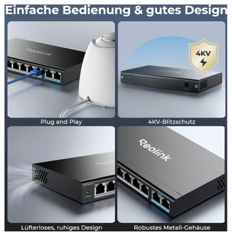 Reolink RLA-PS1 PoE switch 3. kép
