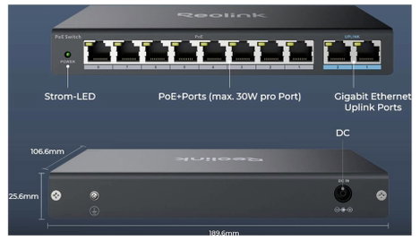Reolink RLA-PS1 PoE switch 6. kép