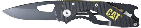 CAT 980267 CAT összecsukható kés 6,7 cm-es pengével és övcsipesszel Hossz 158 mm