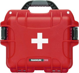 NANUK 908-FSA9 Elsősegély táska, üres 241 x 190 x 190 Piros