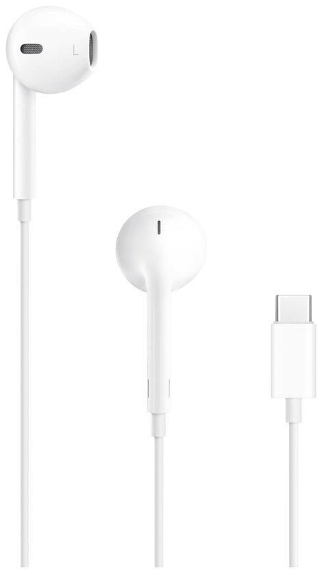 Apple EarPods (USB-C) HiFi EarPods Vezetékes Stereo Fehér Izzadásálló, Vízálló, Hangerő szabályozás