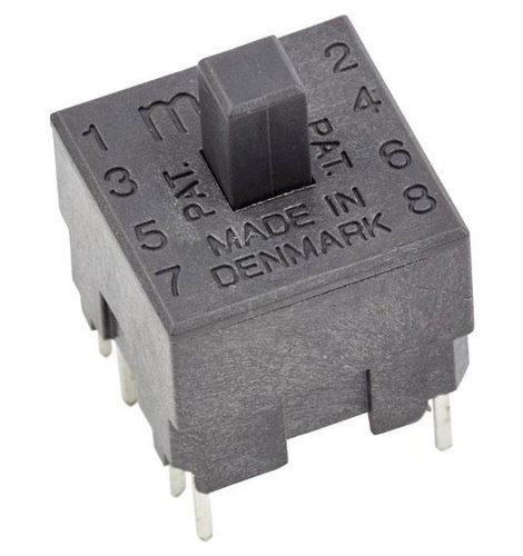 MEC 1540109 Unimec Series Nyomógomb 120 V 250 mA Nyomó (H x Sz x Ma) 12.60 x 12.60 x 15.70 mm IP54 1
