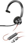 HP Poly Blackwire C3310-M Számítógép On Ear headset Vezetékes Mono Fekete mikrofon zajelnyomás, Nois bélyegkép