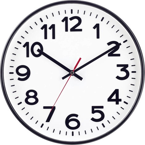 EUROTIME 53820-05 Rádiójel vezérlésű Falióra 30 cm Fekete