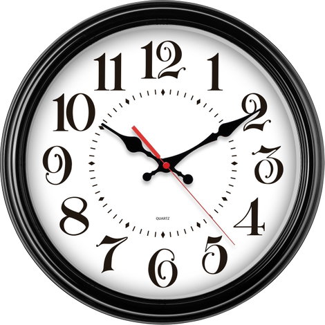 EUROTIME 80882-05 Kvarc Falióra 31 cm Fekete