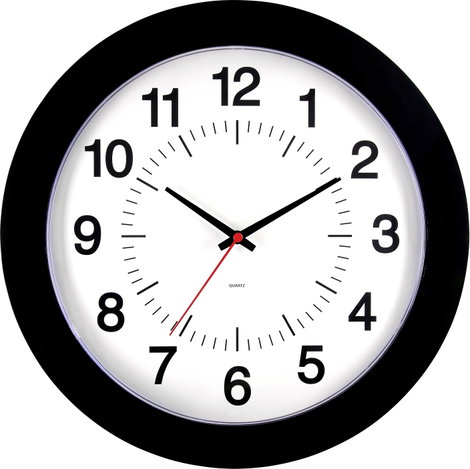 EUROTIME 80514-05 Kvarc Falióra 30.5 cm Fekete