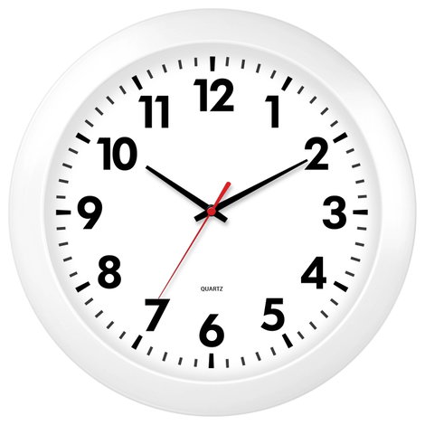 EUROTIME 80511-00 Kvarc Falióra 30.5 cm Fehér 2. kép