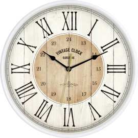 EUROTIME 81748-07 Kvarc Falióra 30.5 cm Fehér
