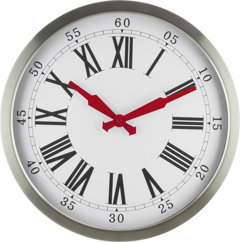 EUROTIME 56860-07 Rádiójel vezérlésű Falióra 40 cm Ezüst