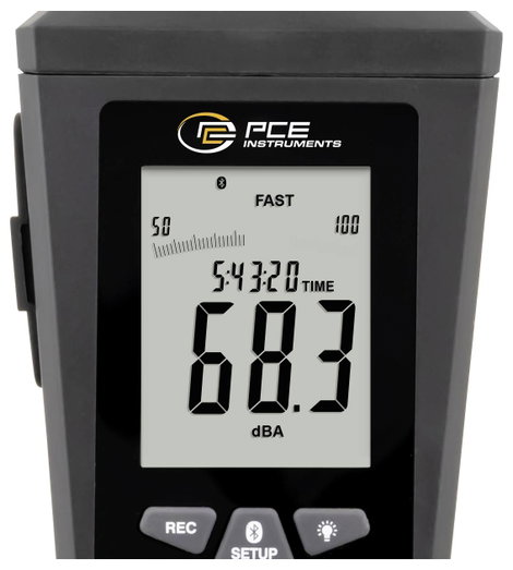 PCE Instruments Zajszintmérő Adatgyűjtő 30 - 130 dB 30 Hz - 8 kHz 3. kép