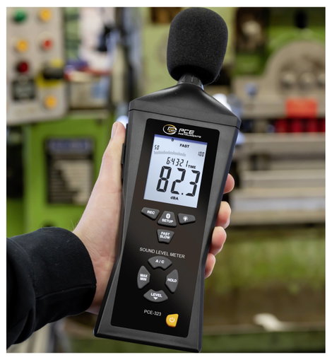 PCE Instruments Zajszintmérő Adatgyűjtő 30 - 130 dB 30 Hz - 8 kHz 5. kép