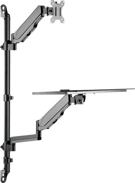 Neomounts WL90-325BL1 Monitor fali tartó 43,2 cm (17) - 81,3 cm (32) Fekete Billentyűzet tartó, Állí