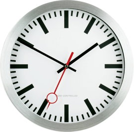 EUROTIME 59002-07 Rádiójel vezérlésű Falióra 30 cm Ezüst