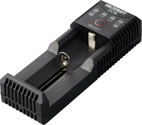 VOLTCRAFT CC1A Hengeres akku töltő NiMH, Lítiumion, LiFePO, NiCd Ceruza (AA), Mikro (AAA), Baby (C),