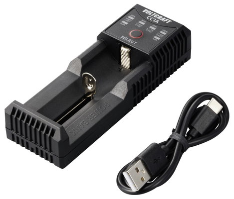 VOLTCRAFT CC1A Hengeres akku töltő NiMH, Lítiumion, LiFePO, NiCd Ceruza (AA), Mikro (AAA), Baby (C), 2. kép