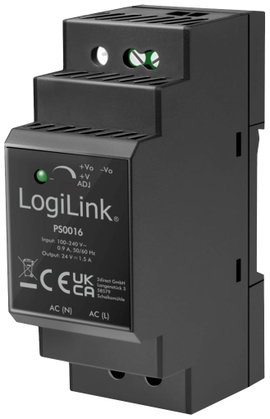 LogiLink PS0016 Kalapsínes tápegység 24 V 1.5 A 36 W Tartalom, tartalmi egységek rendelésenként 1 db