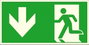 Menekülési útvonal tábla Alumínium Vészkijárat balra, lefelé SafetyMarking 15.A1015 (Sz x Ma) 300 mm bélyegkép