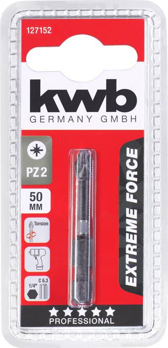 kwb 127152 Kereszthornyú bit PZ 2 Acél 1 db 2. kép